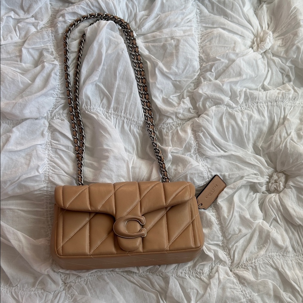 Coach Quilted Tabby 20 Crossbody Bag in Tan